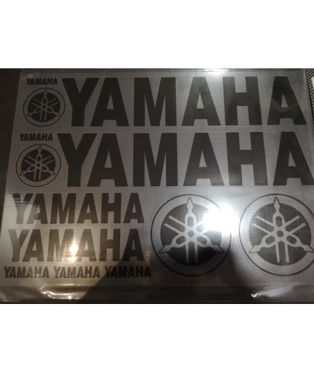 Kit Yamaha 13 adhesivos negro 35x25mm