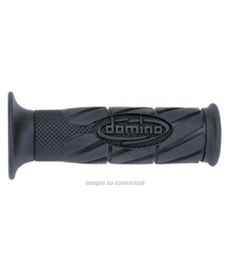 Puños Domino Scooter con logo negro 120mm