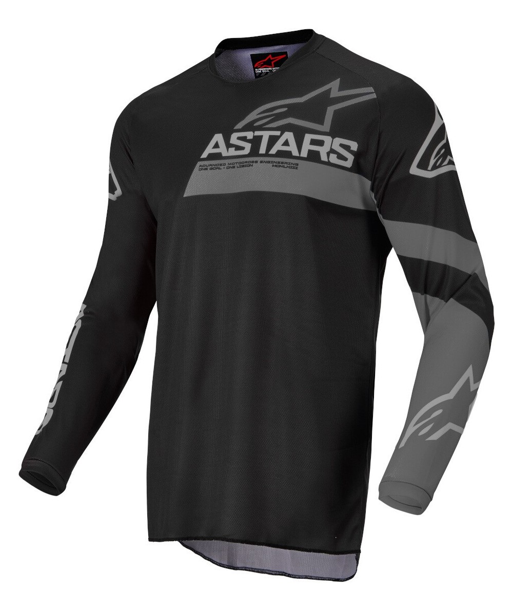 Camiseta Alpinestars Racer Graphite Junior Negro / Gris